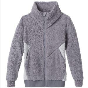 PRANA Permafrost Zip‎ Up Sherpa Fleece Mock Neck Jacket Small ( J-285)